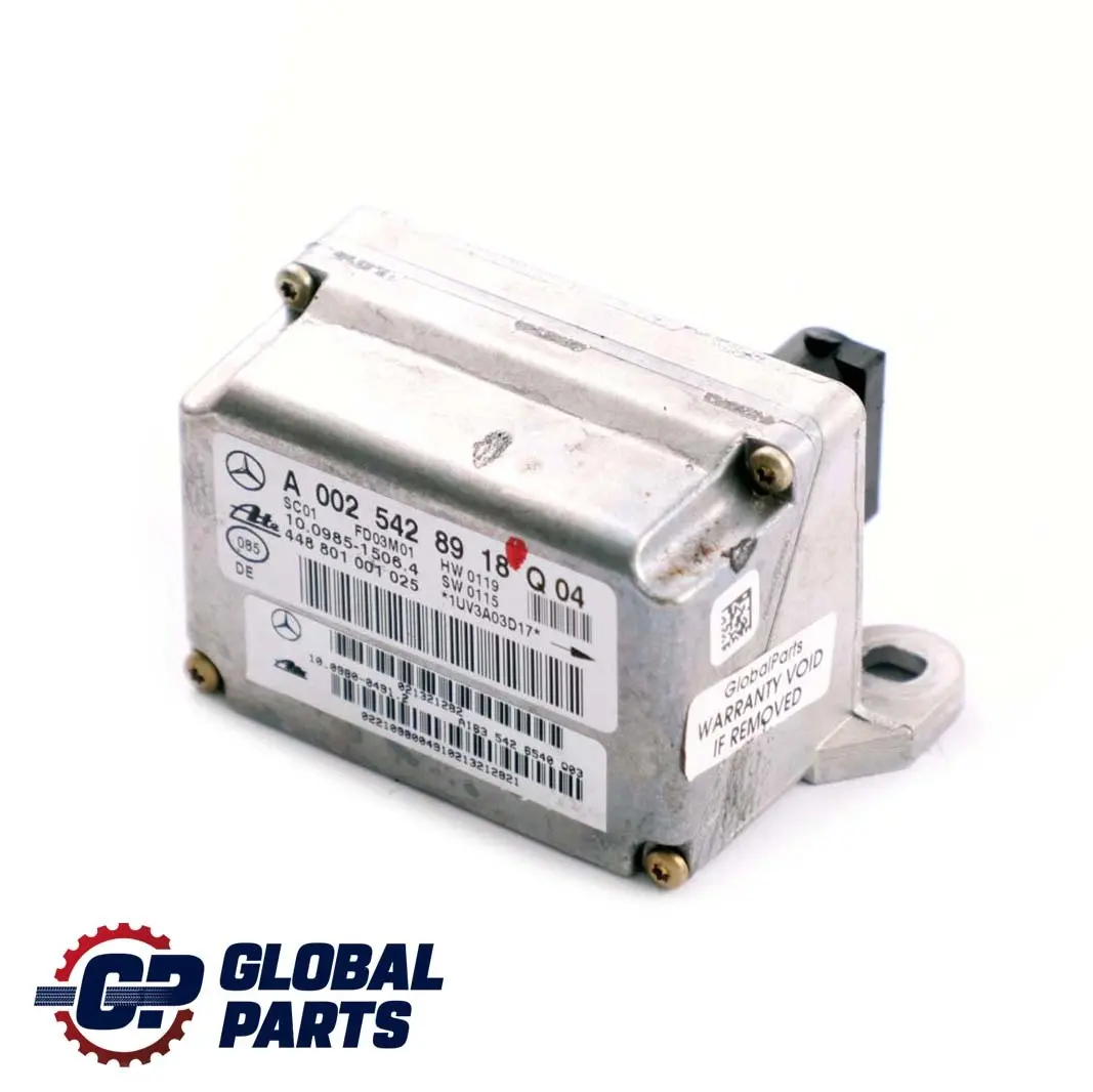 ESP Sensor de velocidad de rotación de guiñada para Mercedes W163 W203 con número de pieza A0025428918 Mercedes W163 W203 ESP Sensor de velocidad de rotación de guiñada - SKU A0025428918 - Número de pieza A0025428918