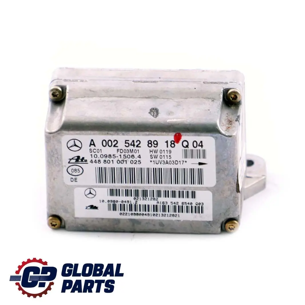 Sensore di velocità rotazione dell'imbardata ESP per Mercedes W163 W203 con numero di parte A0025428918 Mercedes W163 W203 Sensore di velocità rotazione dell'imbardata ESP - SKU A0025428918 - Numero di parte A0025428918