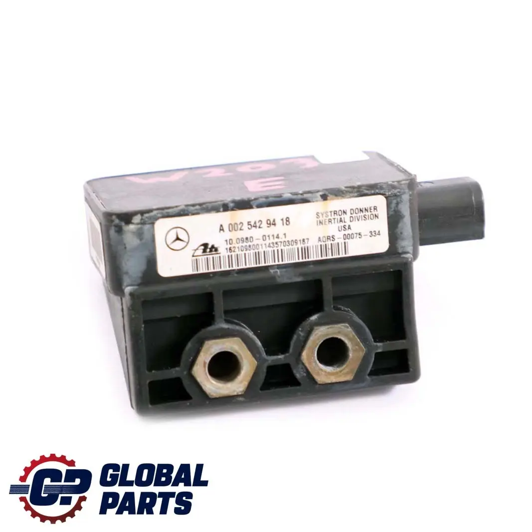 Mercedes-Benz C-Class W203 ESP Yaw Rate Sensor to with Part number A0025429418 Mercedes-Benz C-Class W203 ESP Yaw Rate Sensor - SKU A0025429418 - Part number A0025429418