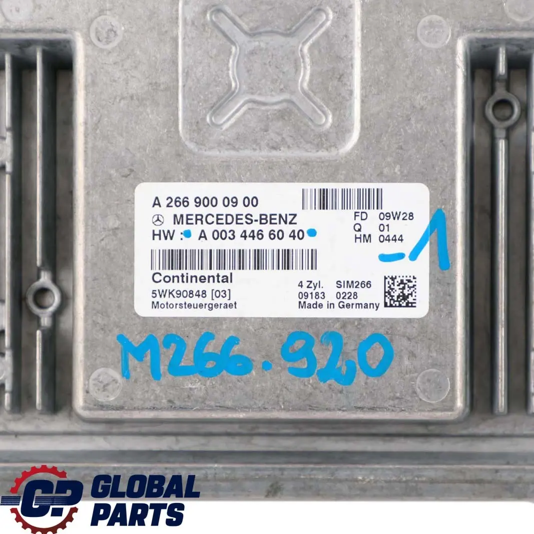  Mercedes-Benz W169 W245 Engine Control Unit ECU Kit + 2 Keys Manual - SKU A0034466040-1 - Part number A0034466040