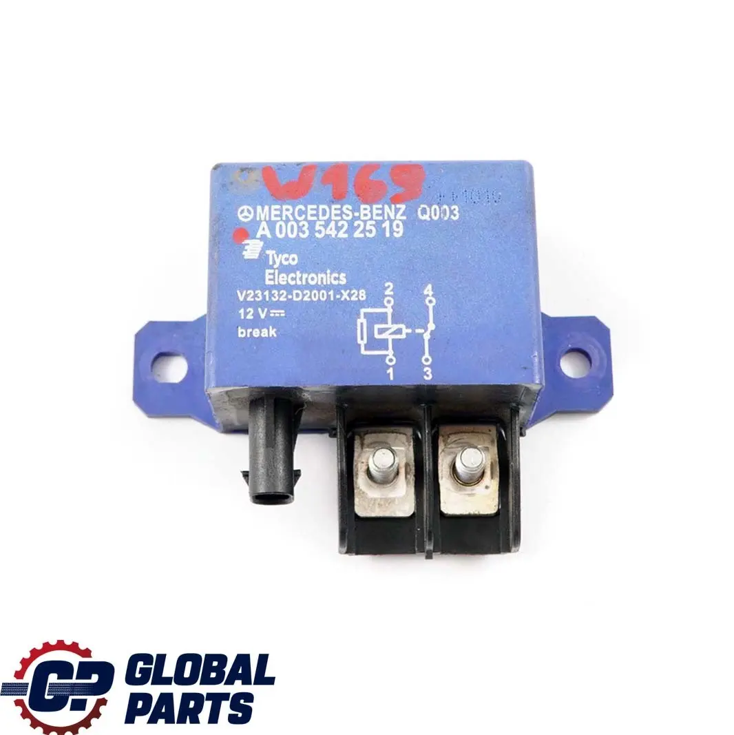 Modulo relè batteria per Mercedes A B W169 W245 con numero di parte A0035422519 Mercedes A B W169 W245 Modulo relè batteria - SKU A0035422519 - Numero di parte A0035422519