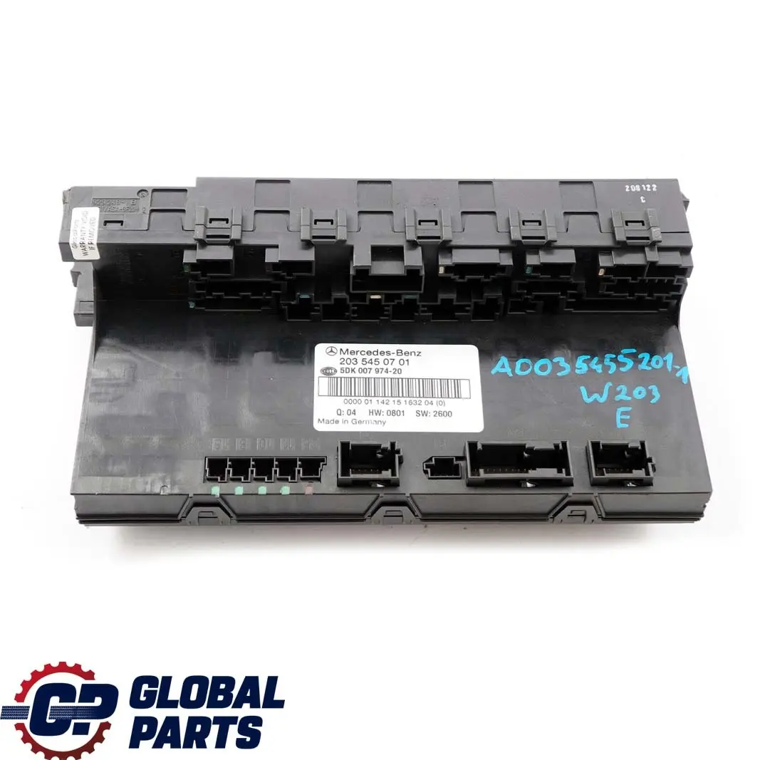 Mercedes-Benz C-Class W203 1 SAM Control Unit Module Fuse Box Rear to with Part number A0035455201 Mercedes-Benz C-Class W203 1 SAM Control Unit Module Fuse Box Rear - SKU A0035455201-1 - Part number A0035455201