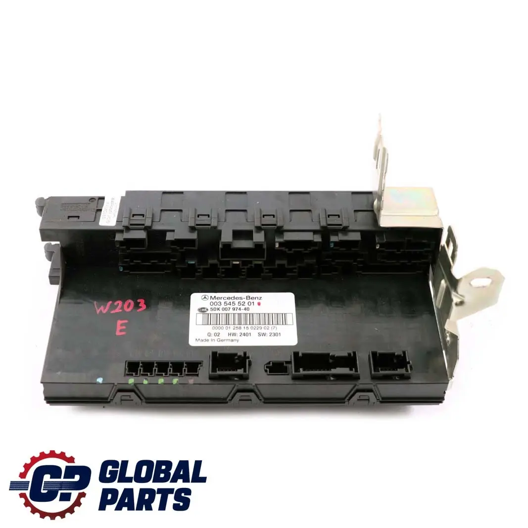 Mercedes-Benz C-Class W203 SAM Control Unit Module Fuse Box Rear to with Part number A0035455201 Mercedes-Benz C-Class W203 SAM Control Unit Module Fuse Box Rear - SKU A0035455201 - Part number A0035455201