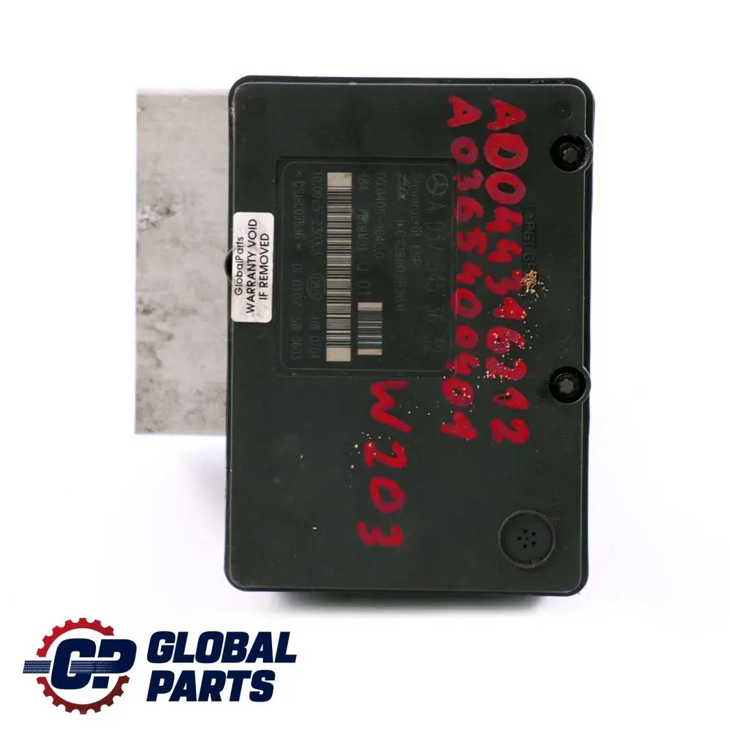 Mercedes W203 W209 ABS Pompe frein hydraulique A0375453632 - SKU A0044316212-1 - Numéro de pièce A0044316212