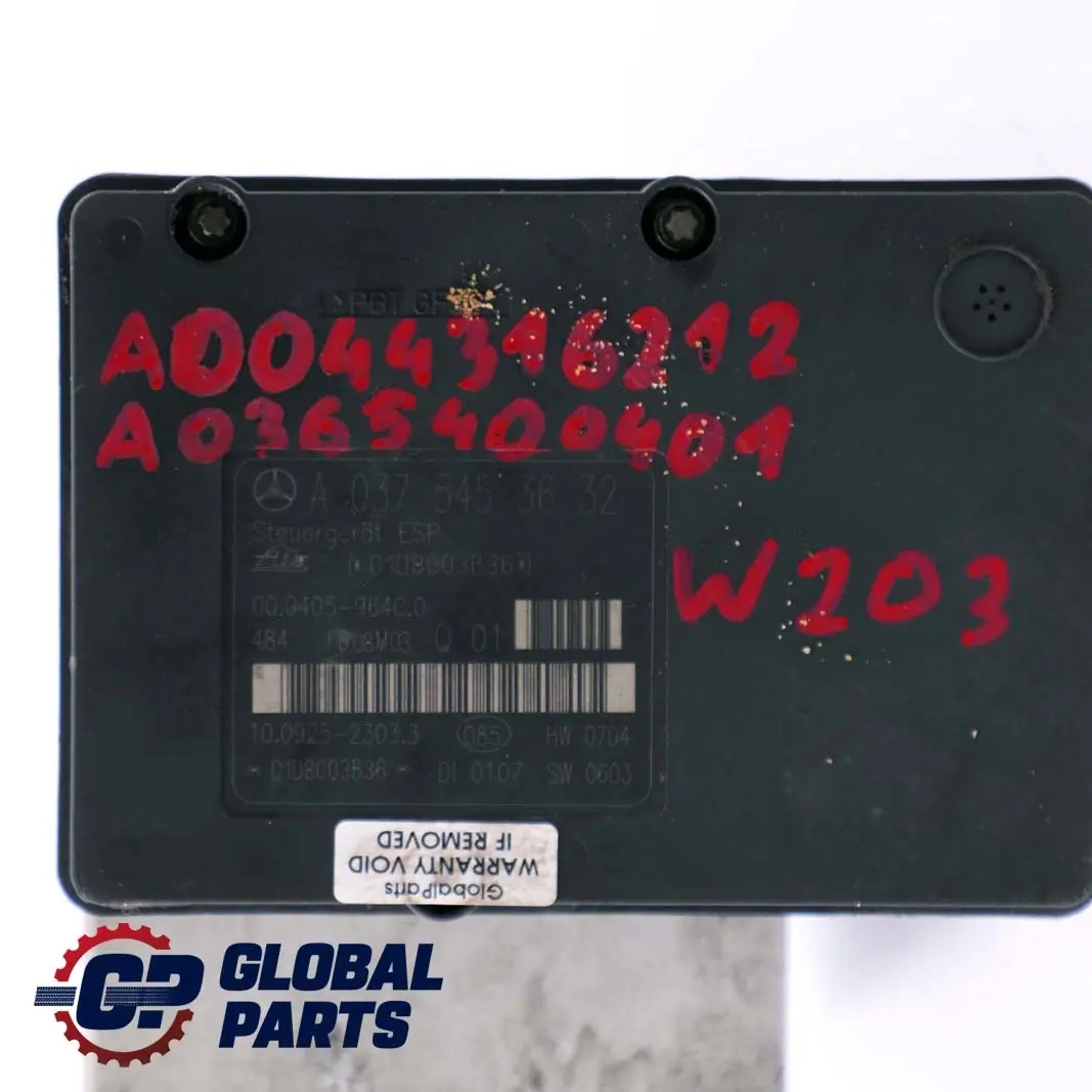 ABS Pompa Freno Idraulico A0375453632 per Mercedes W203 W209 con numero di parte A0044316212 Mercedes W203 W209 ABS Pompa Freno Idraulico A0375453632 - SKU A0044316212-1 - Numero di parte A0044316212