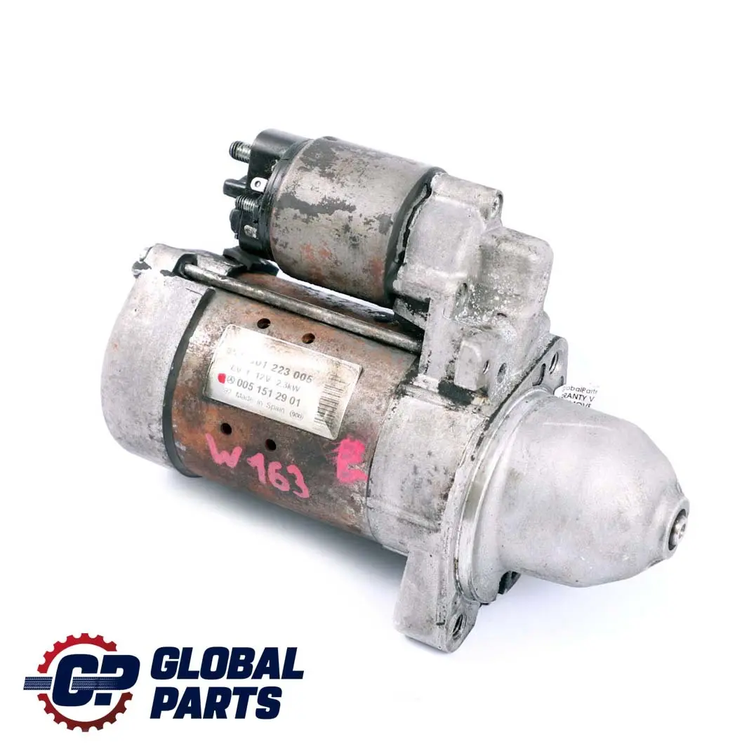 Motor De arranque del motor Mercedes-Benz Clase M ML W163 - SKU A0051512901 - Número de pieza A0051512901