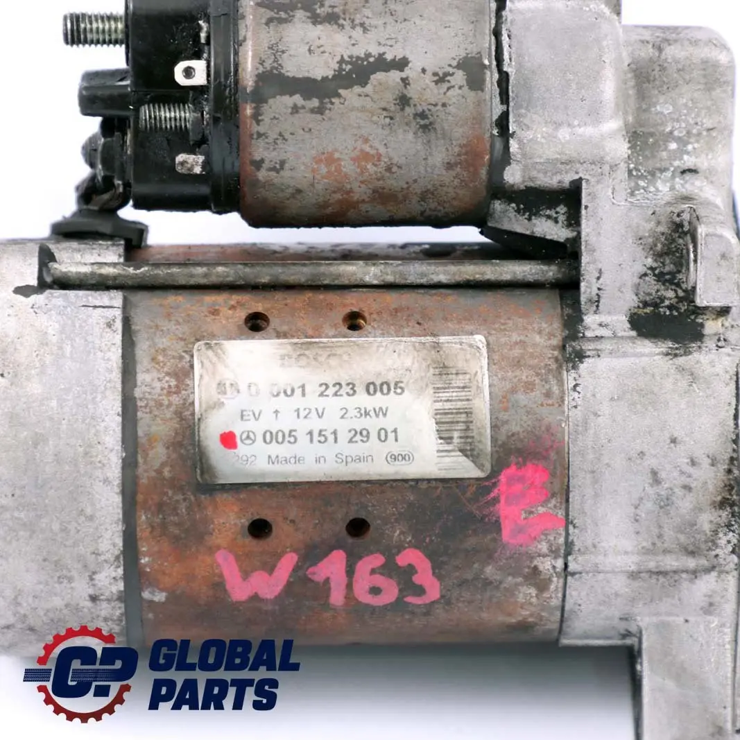 Mercedes-Benz M-Klasse ML W163 Starter Anlasser für mit Teilenummer A0051512901 Mercedes-Benz M-Klasse ML W163 Starter Anlasser - SKU A0051512901 - Teilenummer A0051512901