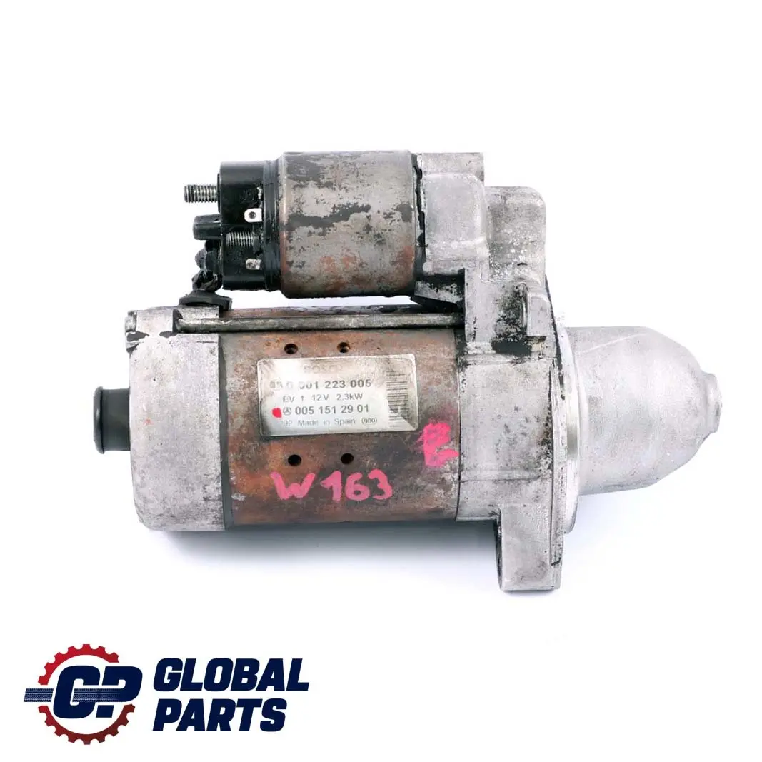 Mercedes ML W163 Engine Starter Motor - SKU A0051512901 - Part number A0051512901