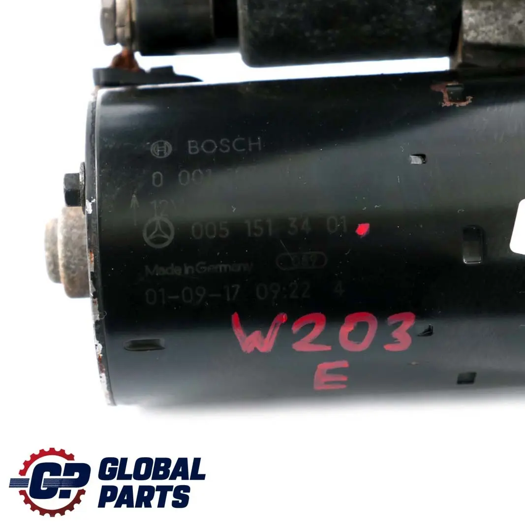Mercedes-Benz C CLK Klasse W203 C208 Benzin Anlasser Motor für mit Teilenummer A0051513401 Mercedes-Benz C CLK Klasse W203 C208 Benzin Anlasser Motor - SKU A0051513401 - Teilenummer A0051513401