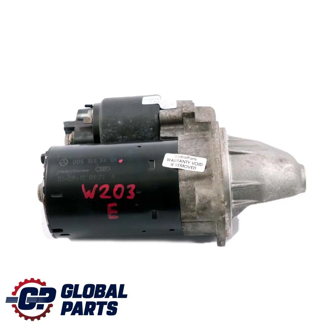 Mercedes-Benz C CLK W203 C208 M111 Petrol Engine Starter Motor to with Part number A0051513401 Mercedes-Benz C CLK W203 C208 M111 Petrol Engine Starter Motor - SKU A0051513401 - Part number A0051513401