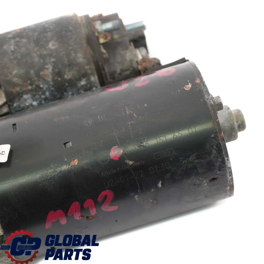  Mercedes-Benz W203 W210 W220 M112 240 280 320 Engine Starter Motor - SKU A0051516501 - Part number A0051516501