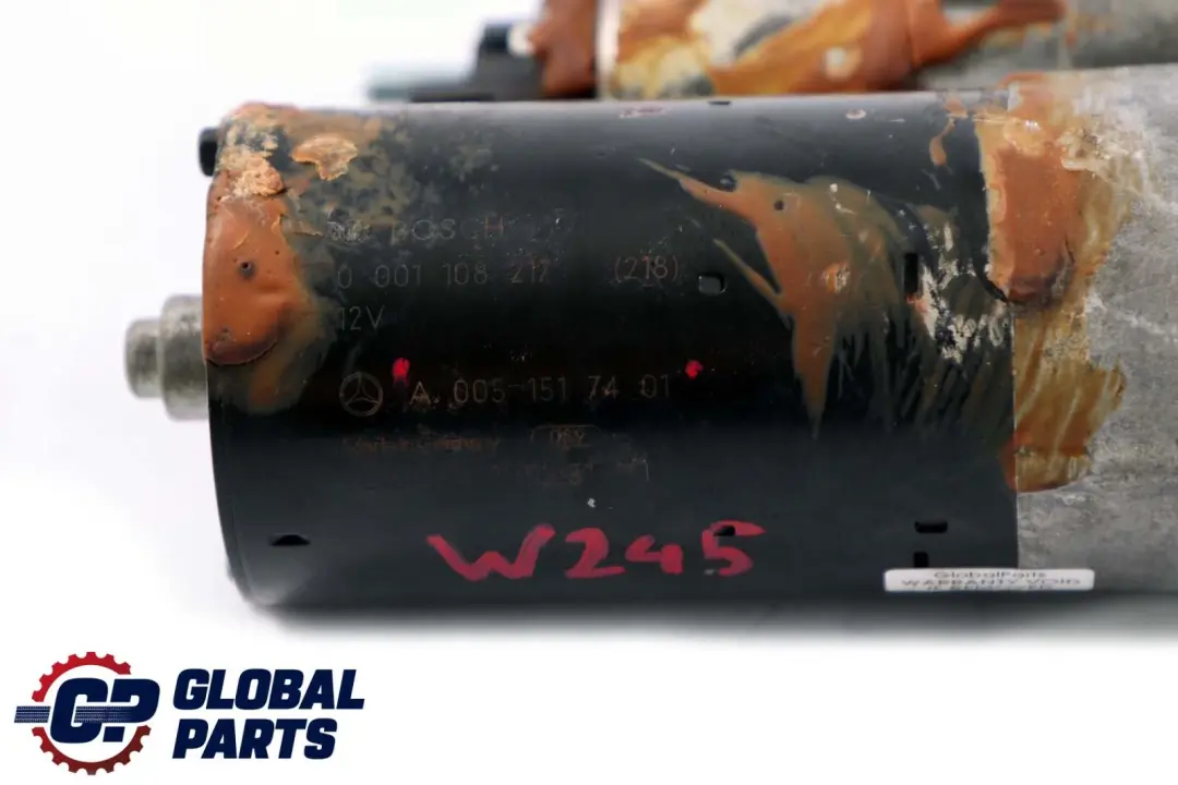 Starter Motor Mercedes W169 W245 Diesel Engine to with Part number A0051517401 Starter Motor Mercedes W169 W245 Diesel Engine - SKU A0051517401 - Part number A0051517401