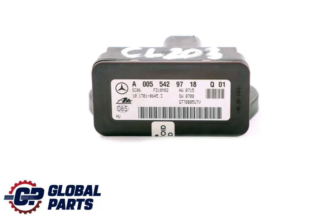 Mercedes-Benz CLC CLK Class CL203 C209 Yaw Speed Sensor Module para con número de pieza A0055429718 Mercedes-Benz CLC CLK Class CL203 C209 Yaw Speed Sensor Module - SKU A0055429718 - Número de pieza A0055429718