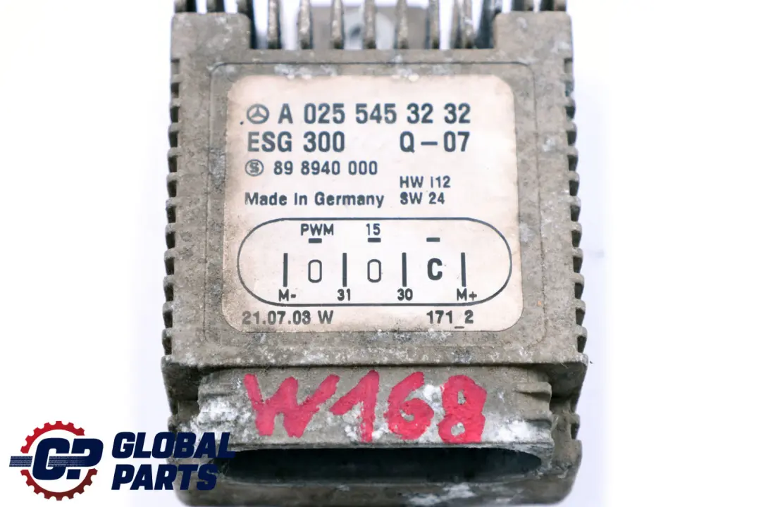 Class W168 W210 Module Control Unit Electric Fan ESG to Mercedes A E with Part number A0255453232 Mercedes A E Class W168 W210 Module Control Unit Electric Fan ESG - SKU A0255453232 - Part number A0255453232