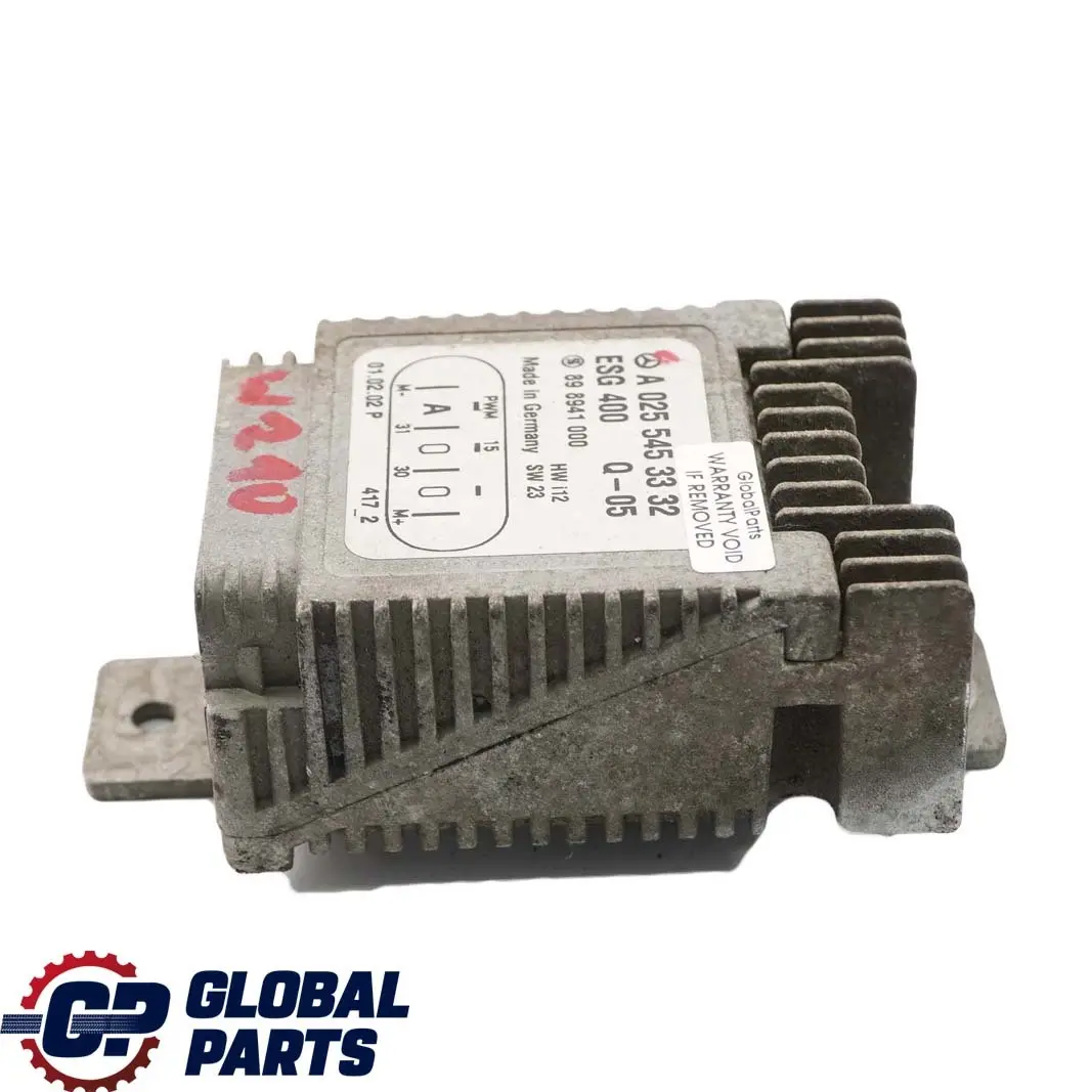 Mercedes W202 W210 motore raffreddamento radiatore ventola modulo controlo unità - SKU A0255453332 - Numero di parte A0255453332