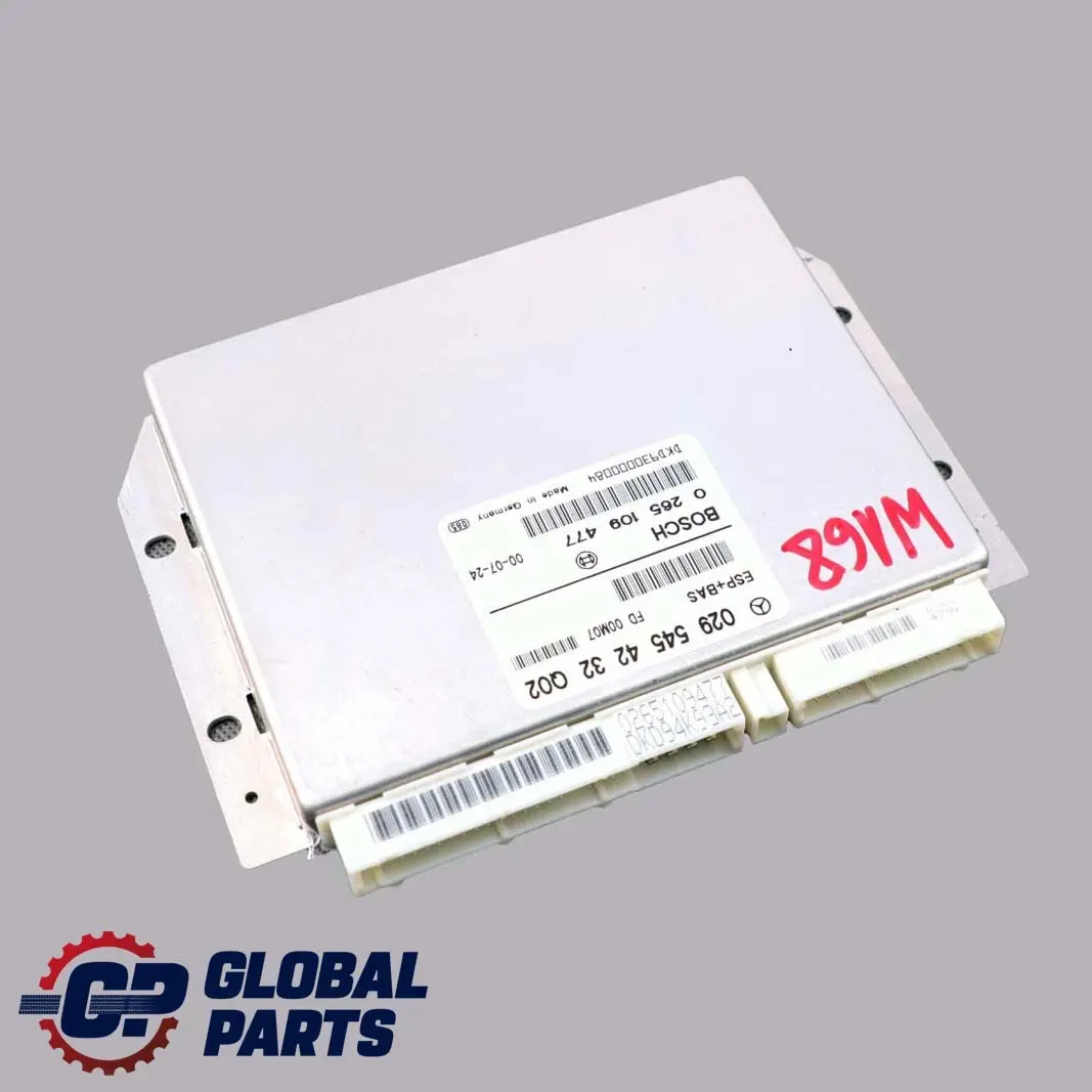 Mercedes-Benz A-Klasse W168 ESP BAS Steuergerät ECU Modul für mit Teilenummer A0295454232 Mercedes-Benz A-Klasse W168 ESP BAS Steuergerät ECU Modul - SKU A0295454232 - Teilenummer A0295454232