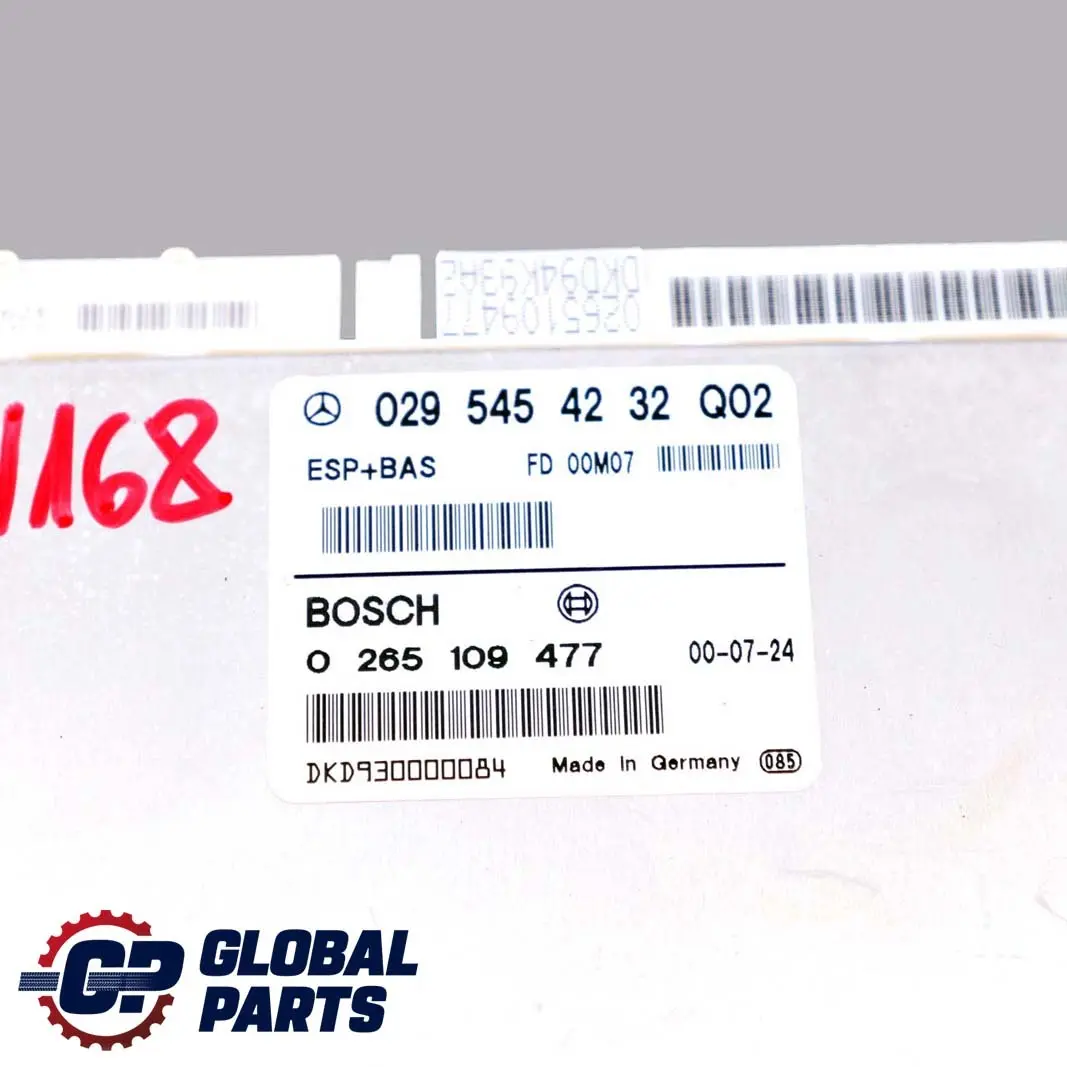  Mercedes-Benz A-Class W168 ESP BAS Control Unit Module ECU - SKU A0295454232 - Part number A0295454232
