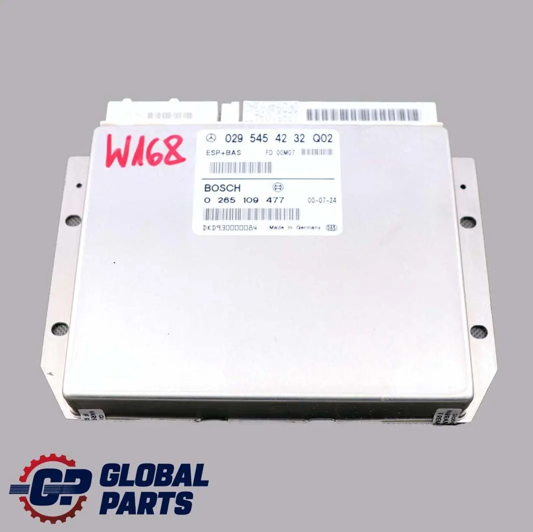 Mercedes-Benz A-Klasse W168 ESP BAS Steuergerät ECU Modul für mit Teilenummer A0295454232 Mercedes-Benz A-Klasse W168 ESP BAS Steuergerät ECU Modul - SKU A0295454232 - Teilenummer A0295454232