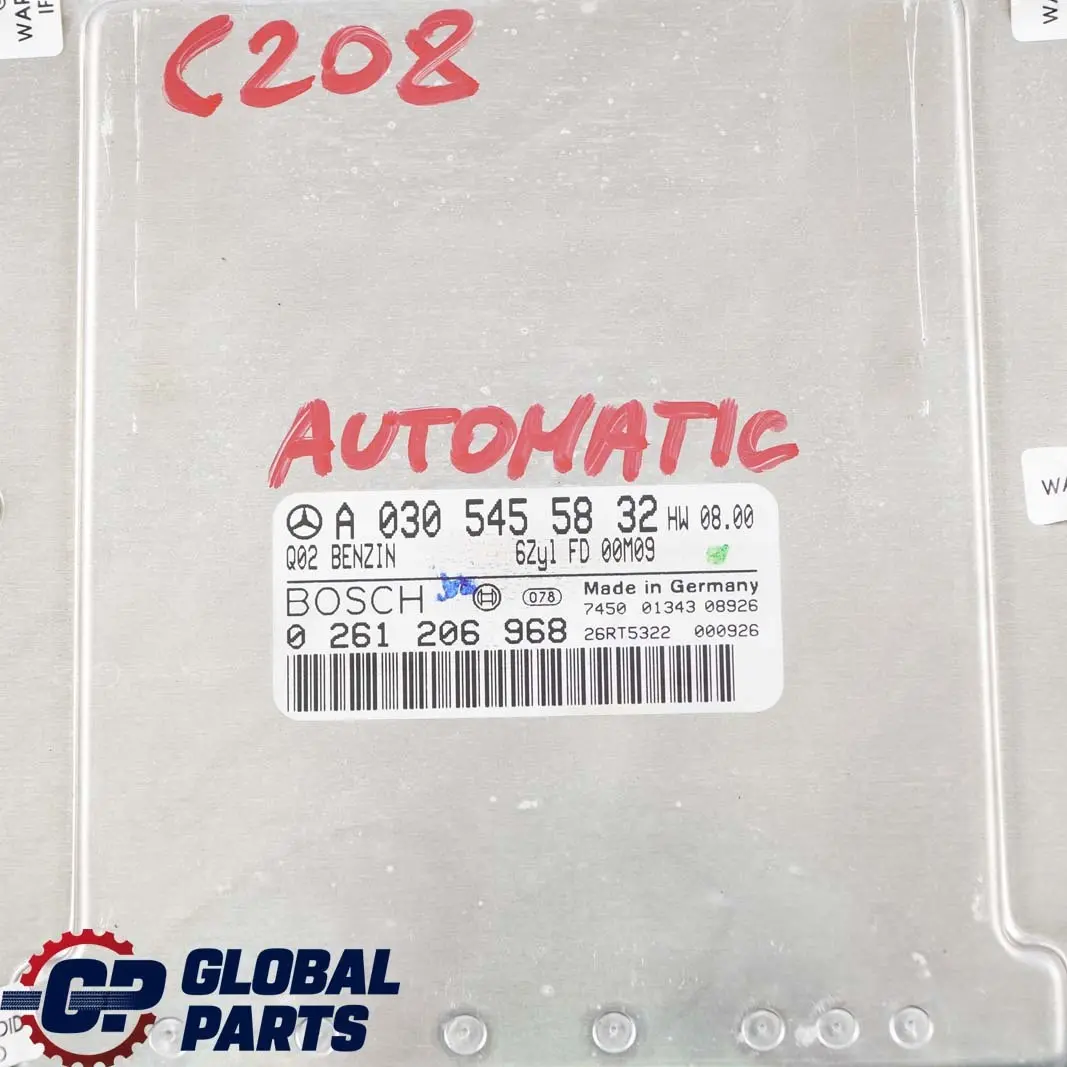 Mercedes-Benz W202 W203 W208 W210 Engine Control Unit Module ECU to with Part number A0305455832 Mercedes-Benz W202 W203 W208 W210 Engine Control Unit Module ECU - SKU A0305455832 - Part number A0305455832