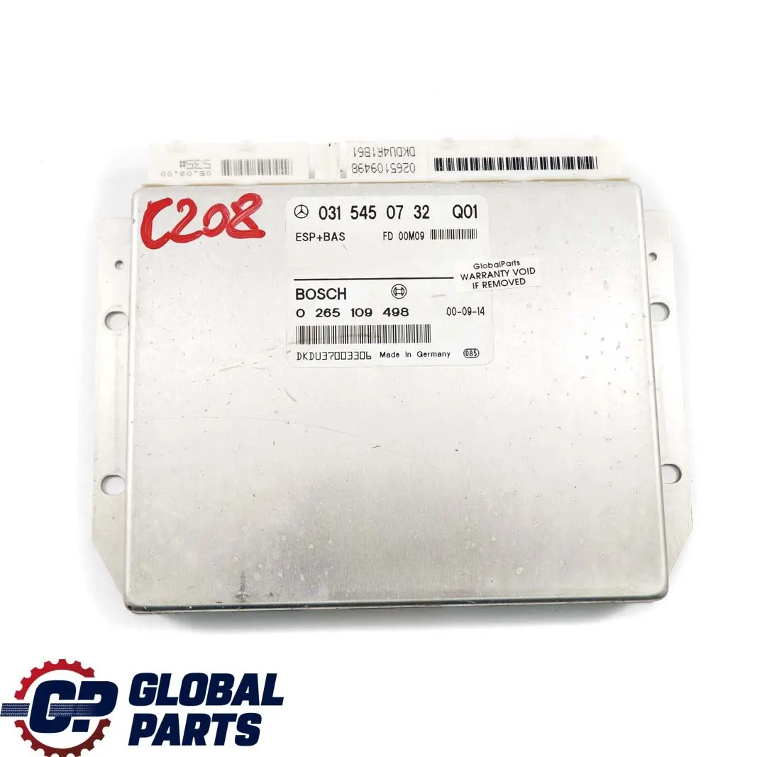 W208 W210 Moduł sterownik ESP do MERCEDES W202 o numerze A0315450732 MERCEDES W202 W208 W210 Moduł sterownik ESP - SKU A0315450732 - Numer Części A0315450732