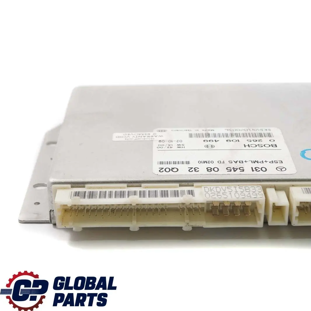 Mercedes-Benz E-Class W210 ESP PML BAS Control Unit Module ECU to with Part number A0315450832 Mercedes-Benz E-Class W210 ESP PML BAS Control Unit Module ECU - SKU A0315450832 - Part number A0315450832