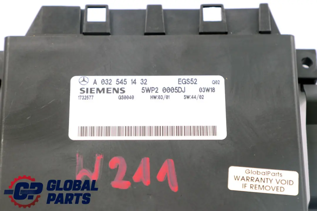 Mercedes-Benz E-Class W211 Gearbox Transmission Control to with Part number A0325451432 Mercedes-Benz E-Class W211 Gearbox Transmission Control - SKU A0325451432 - Part number A0325451432
