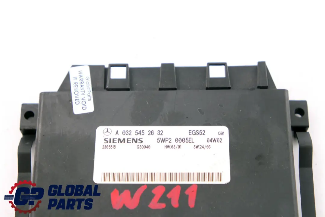 E220 CDI E320 CDI Gearbox Transmission Control Unit ECU to Mercedes E-Class W211 with Part number A0325452632 Mercedes E-Class W211 E220 CDI E320 CDI Gearbox Transmission Control Unit ECU - SKU A0325452632 - Part number A0325452632