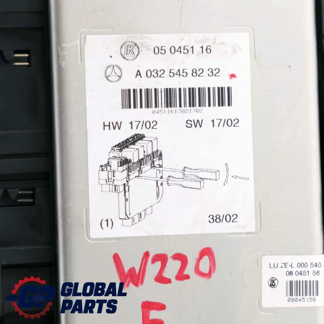  Mercedes-Benz CL S Klasse C215 W220 Sicherungskasten Hinten - SKU A0325458232 - Teilenummer A0325458232