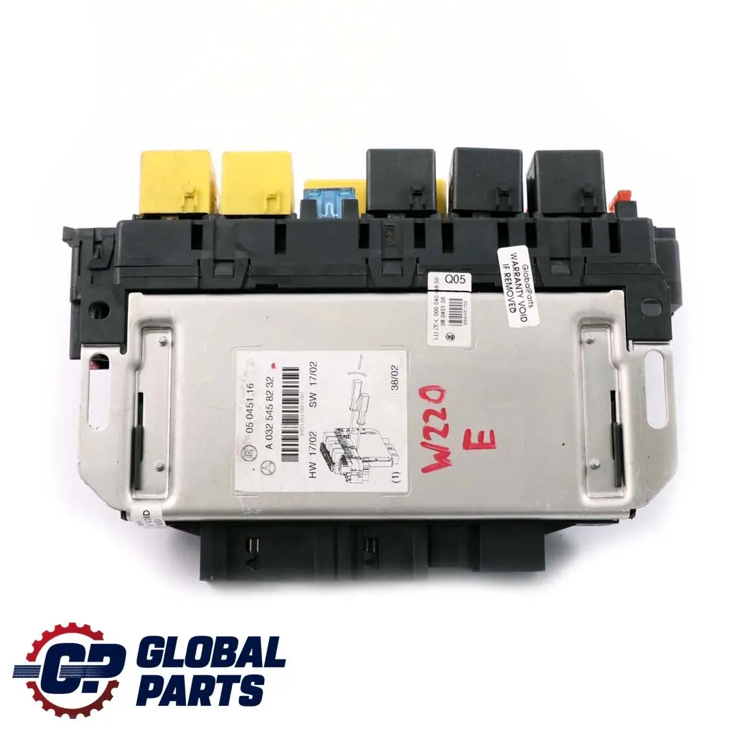 Mercedes-Benz CL S C215 W220 Sam Control Module Fuse Box Unit Front to with Part number A0325458232 Mercedes-Benz CL S C215 W220 Sam Control Module Fuse Box Unit Front - SKU A0325458232 - Part number A0325458232
