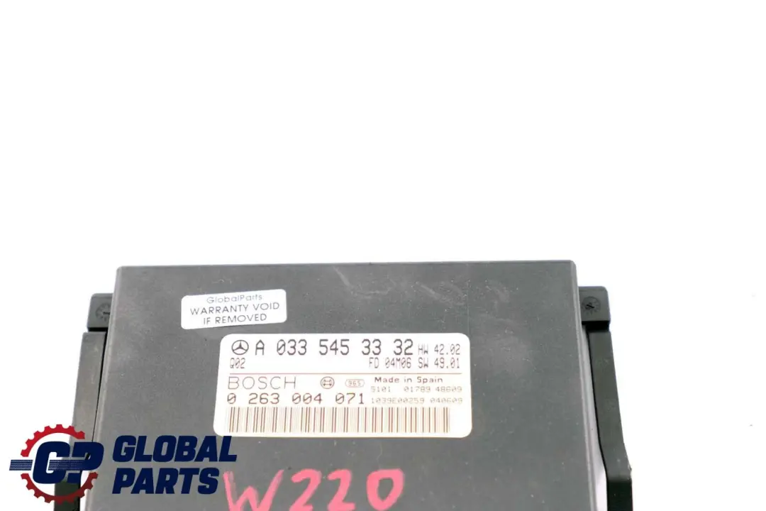 Parking Sensor Distance Control Module to Mercedes CL S C215 W220 with Part number A0335453332 Mercedes CL S C215 W220 Parking Sensor Distance Control Module - SKU A0335453332 - Part number A0335453332