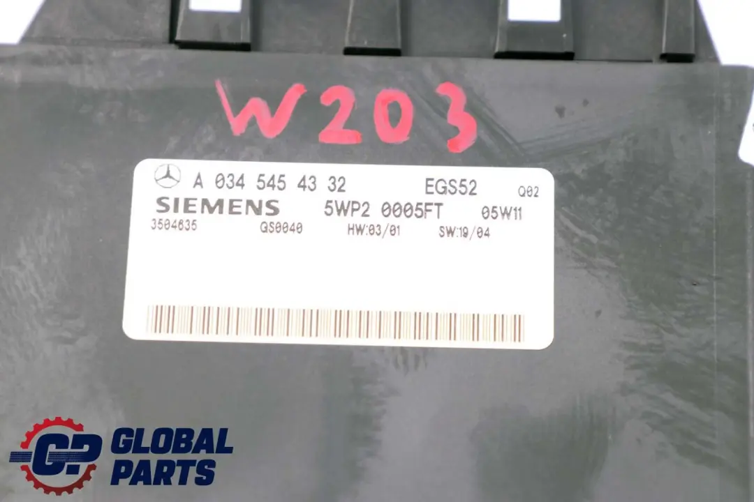 Classe C W203 Cambio Automatico Controllo Trasmissione per Mercedes con numero di parte A0345454332 Mercedes Classe C W203 Cambio Automatico Controllo Trasmissione - SKU A0345454332 - Numero di parte A0345454332
