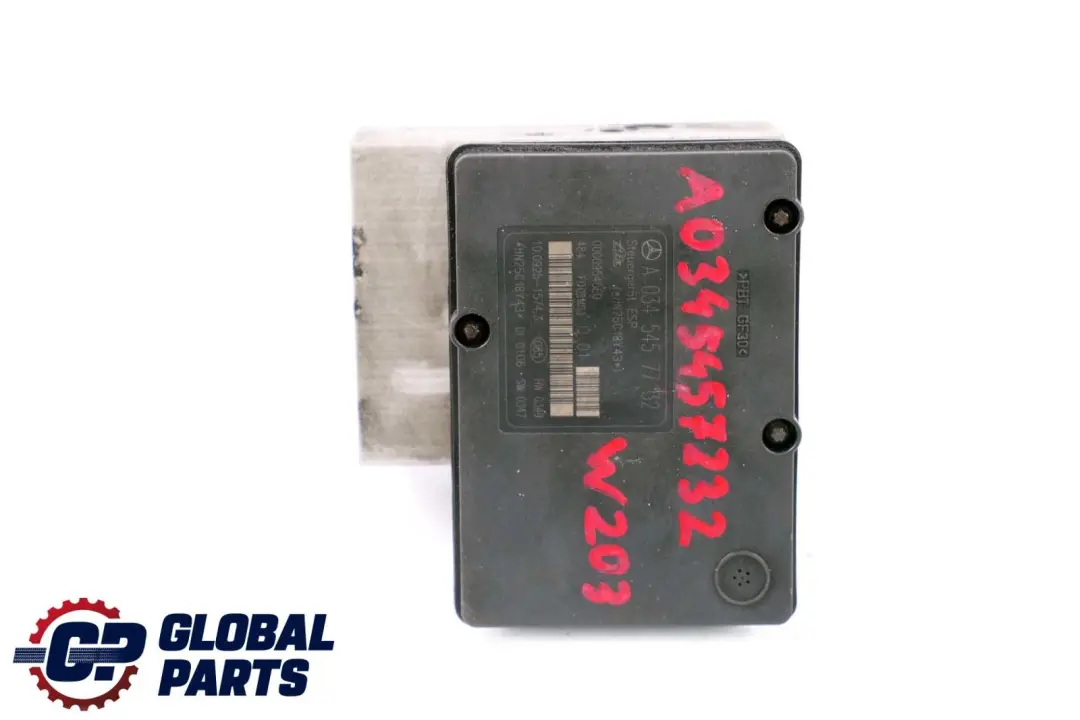 Mercedes C CLK W203 C209 Hydraulikblock Hydraulikaggregat ABS Pumpe A0054312912 - SKU A0345457232 - Teilenummer A0345457232