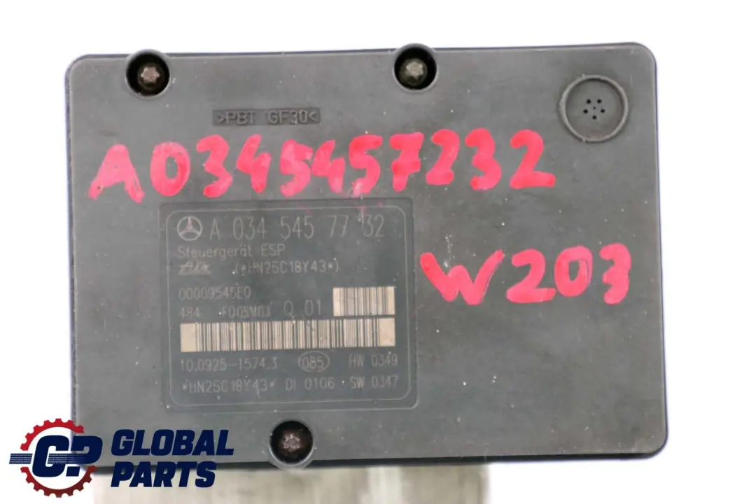 Mercedes-Benz C CLK Class W203 C209 ABS Hydraulic Brake Pump Unit A0054312912 to with Part number A0345457232 Mercedes-Benz C CLK Class W203 C209 ABS Hydraulic Brake Pump Unit A0054312912 - SKU A0345457232 - Part number A0345457232