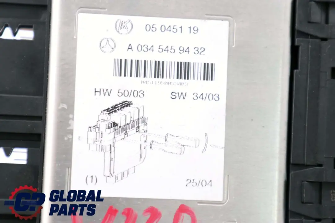 Sam Steuermodul Sicherungs Kasten Einheit für Mercedes CL C215 W220 mit Teilenummer A0345459432 Mercedes CL C215 W220 Sam Steuermodul Sicherungs Kasten Einheit - SKU A0345459432 - Teilenummer A0345459432