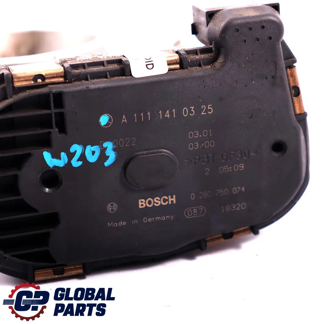 Mercedes-Benz W202 W203 M111 C 200 230 Petrol Engine Throttle Body to with Part number A1111410325 Mercedes-Benz W202 W203 M111 C 200 230 Petrol Engine Throttle Body - SKU A1111410325 - Part number A1111410325