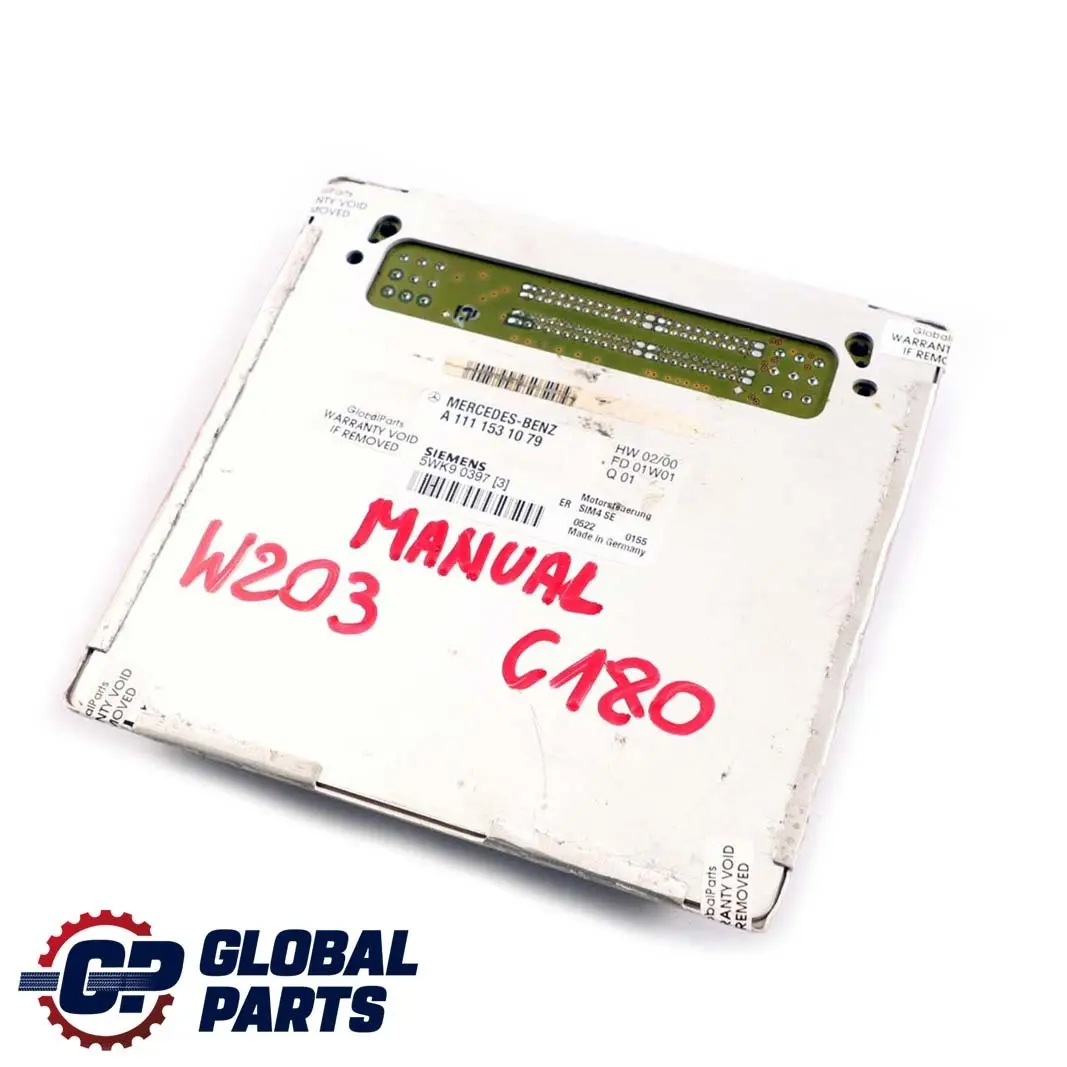 Mercedes-Benz W202 W203 C 180 M111 Engine Control Unit Module ECU to with Part number A1111531079 Mercedes-Benz W202 W203 C 180 M111 Engine Control Unit Module ECU - SKU A1111531079 - Part number A1111531079