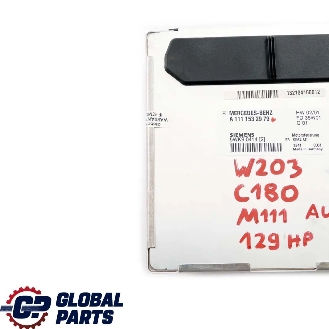  Mercedes-Benz W203 CL203 C 180 M111 Unita di Controllo Del Motore - SKU A1111532979 - Numero di parte A1111532979