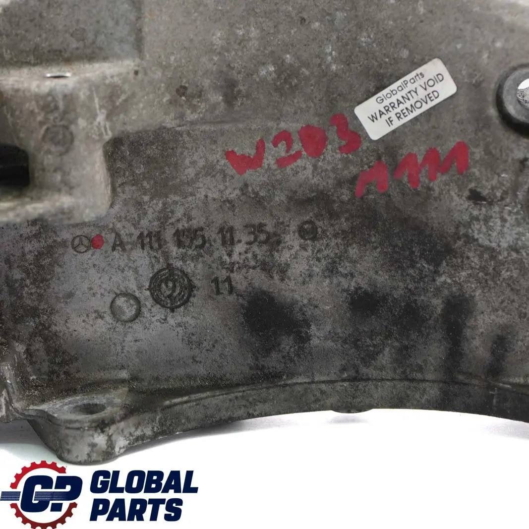 Mercedes-Benz W203 M111 C 180 Engine Alternator Mount Bracket to with Part number A1111551135 Mercedes-Benz W203 M111 C 180 Engine Alternator Mount Bracket - SKU A1111551135 - Part number A1111551135