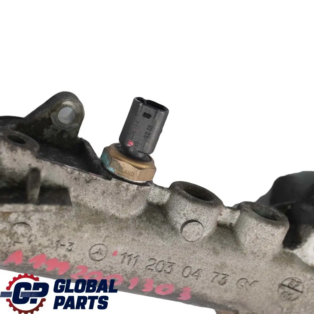 Mercedes-Benz C E W202 W203 W210 M111 Coolant Thermostat Housing A1112030473 to with Part number A1112001303 Mercedes-Benz C E W202 W203 W210 M111 Coolant Thermostat Housing A1112030473 - SKU A1112001303 - Part number A1112001303