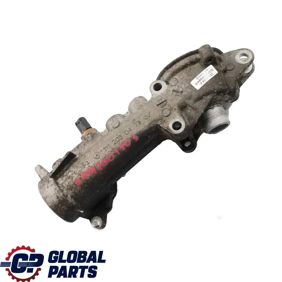 Mercedes-Benz C E W202 W203 W210 M111 Coolant Thermostat Housing A1112030473 to with Part number A1112001303 Mercedes-Benz C E W202 W203 W210 M111 Coolant Thermostat Housing A1112030473 - SKU A1112001303 - Part number A1112001303