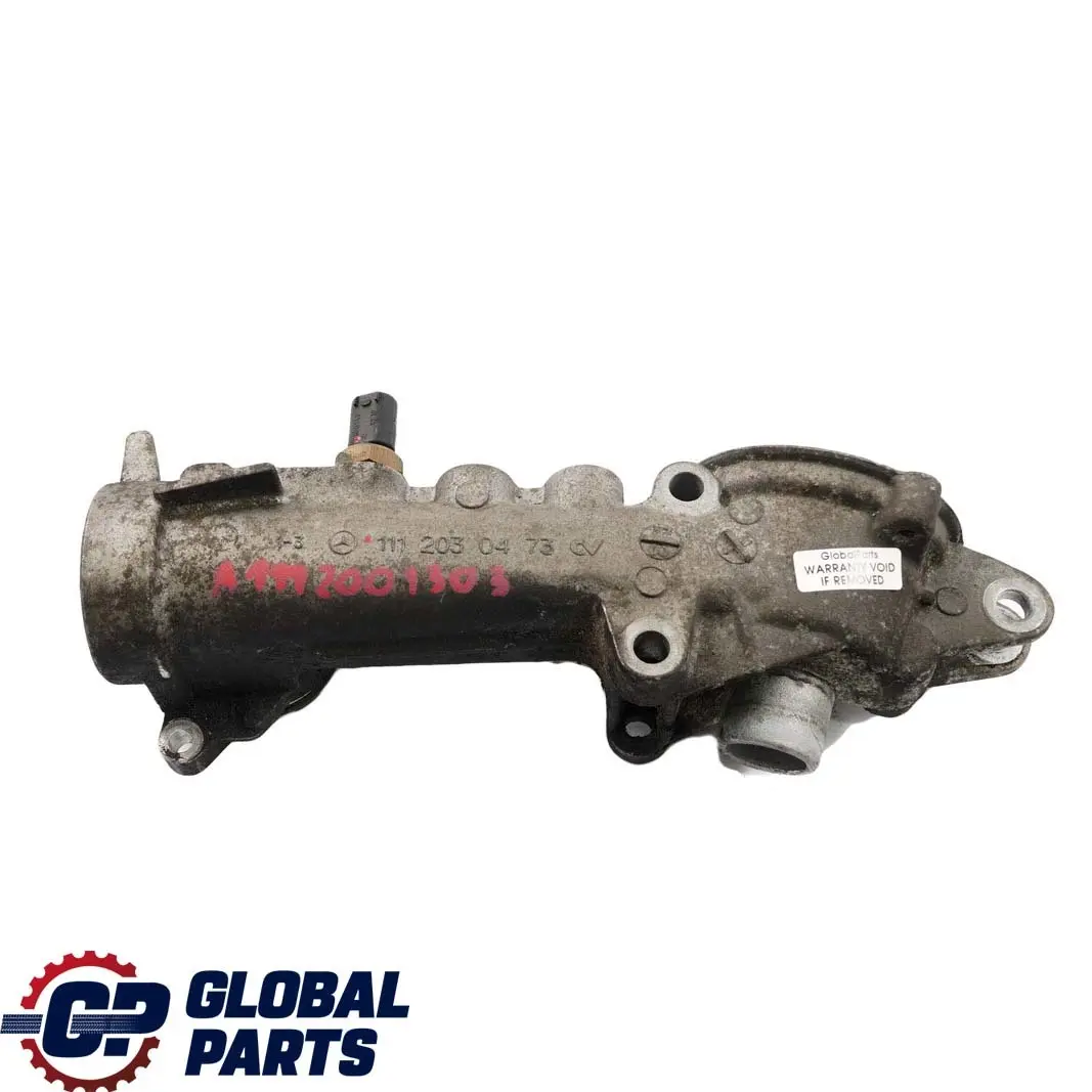 Mercedes-Benz C E W202 W203 W210 M111 Coolant Thermostat Housing A1112030473 to with Part number A1112001303 Mercedes-Benz C E W202 W203 W210 M111 Coolant Thermostat Housing A1112030473 - SKU A1112001303 - Part number A1112001303