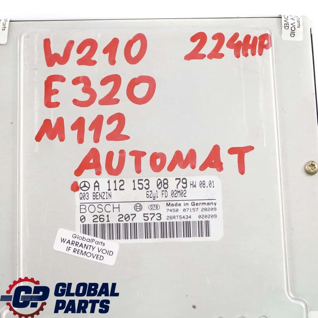  Mercedes-Benz W210 E 320 M112 Petrol Engine Control Unit Module ECU - SKU A1121530879 - Part number A1121530879