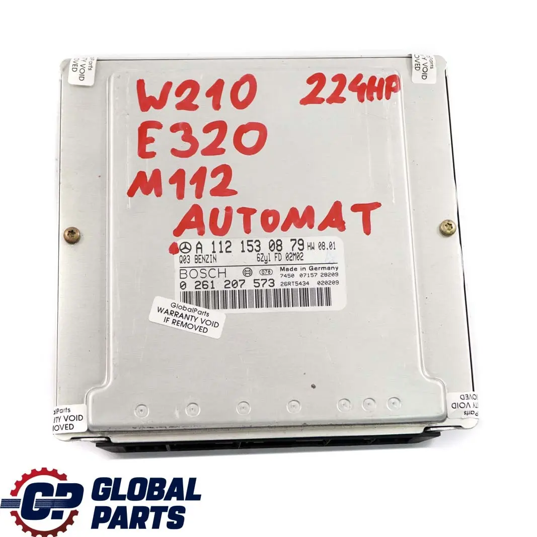 Mercedes-Benz W210 E 320 M112 Petrol Engine Control Unit Module ECU to with Part number A1121530879 Mercedes-Benz W210 E 320 M112 Petrol Engine Control Unit Module ECU - SKU A1121530879 - Part number A1121530879