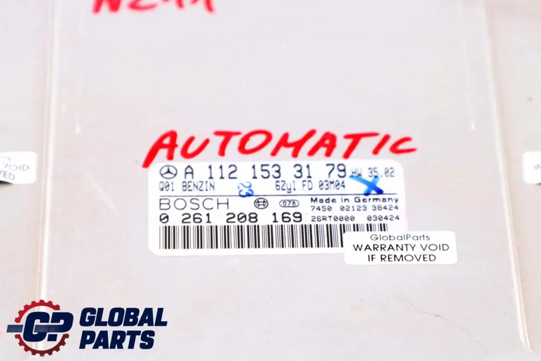 Mercedes W202 W203 W211 W220 Engine Control Unit Module Automatic - SKU A1121533179 - Part number A1121533179
