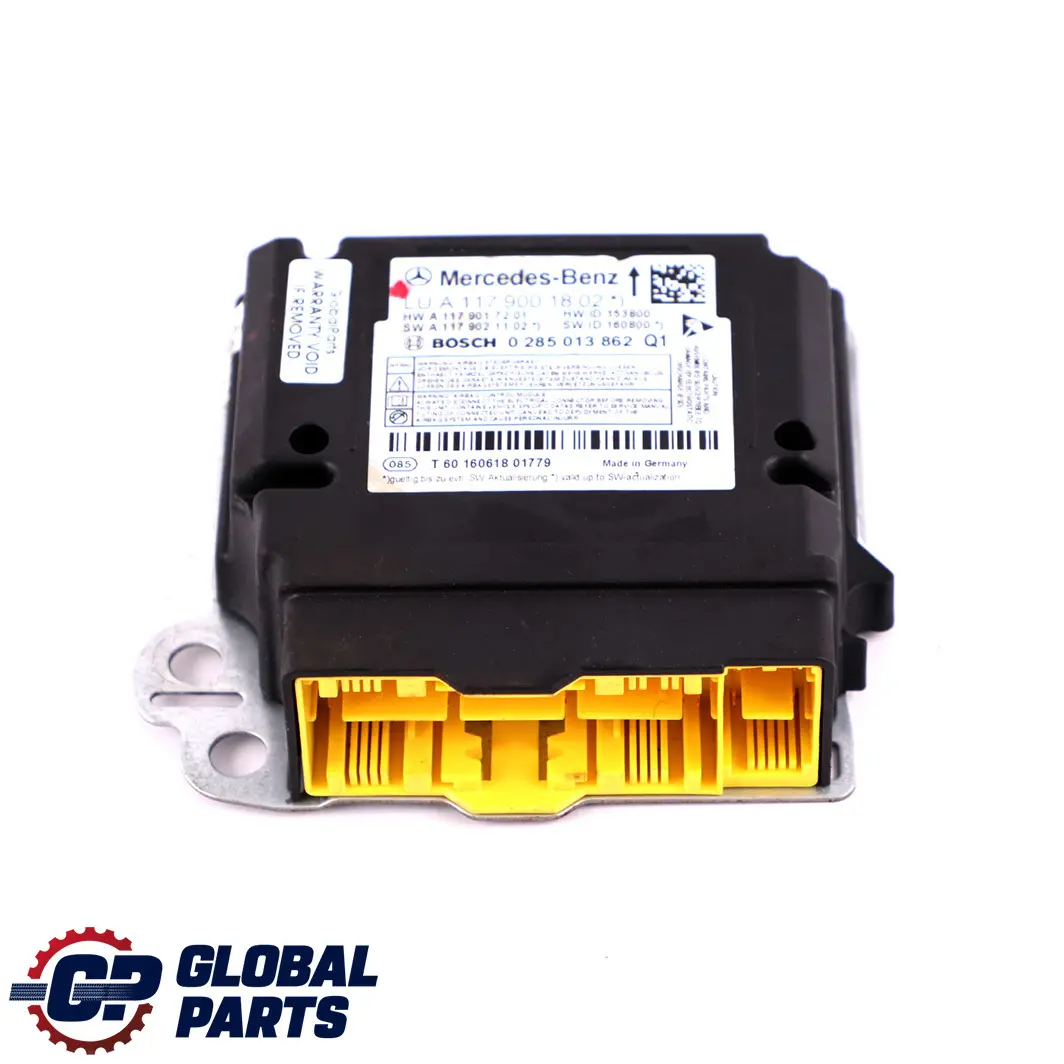 Mercedes W176 Air Module Belt Locking System Control Unit Module ECU - SKU A1179001802 - Part number A1179001802