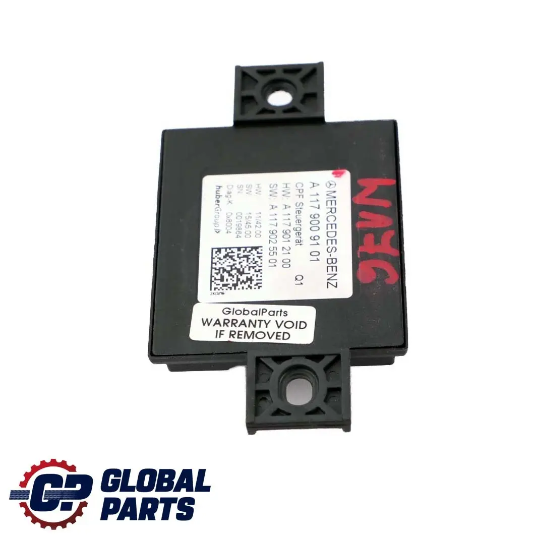 Telecamera posteriore Modulo di controllo Unità ECU per Mercedes W176 CLA C117 con numero di parte A1179009101 Mercedes W176 CLA C117 Telecamera posteriore Modulo di controllo Unità ECU - SKU A1179009101 - Numero di parte A1179009101