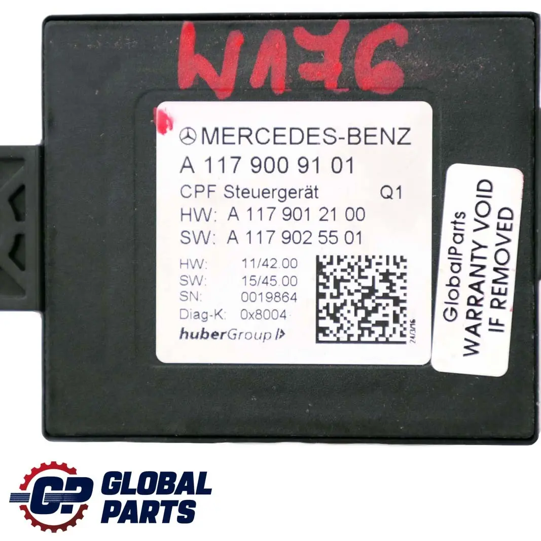 Mercedes W176 CLA C117 Rückfahrkamera Steuergerät ECU - SKU A1179009101 - Teilenummer A1179009101