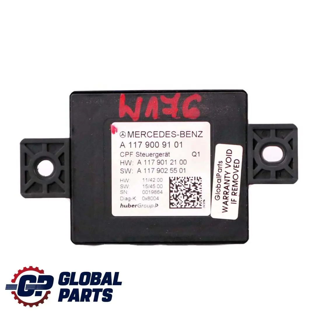 Mercedes-Benz A-Class W176 CLA C117 Rear View Camera Control Module Unit ECU to with Part number A1179009101 Mercedes-Benz A-Class W176 CLA C117 Rear View Camera Control Module Unit ECU - SKU A1179009101 - Part number A1179009101