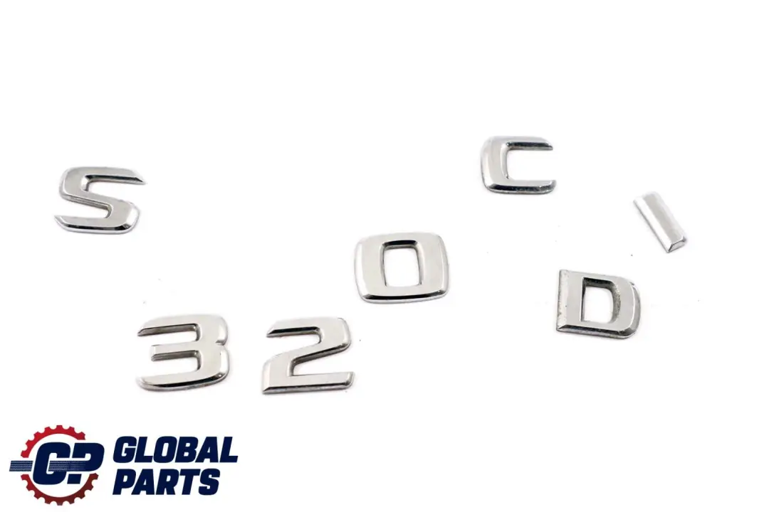 Mercedes W220 Lettrage d'emblème adhésif sur coffre hayon S 320 CDI - SKU A1408173215 - Numéro de pièce A1408173215