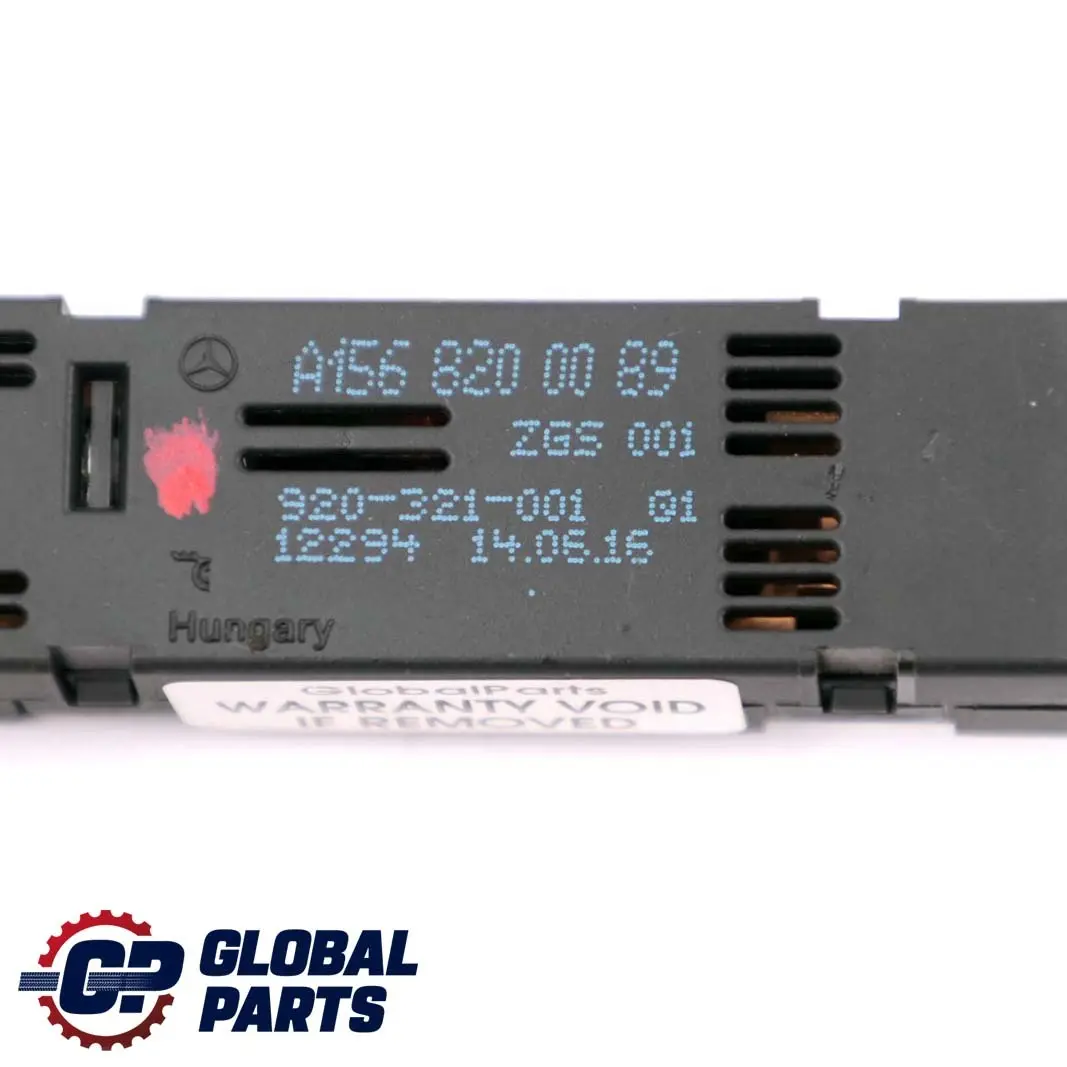 Aerial Antenna Amplifier Unit to Mercedes W176 W246 Tailgate with Part number A1568200089 Mercedes W176 W246 Tailgate Aerial Antenna Amplifier Unit - SKU A1568200089 - Part number A1568200089